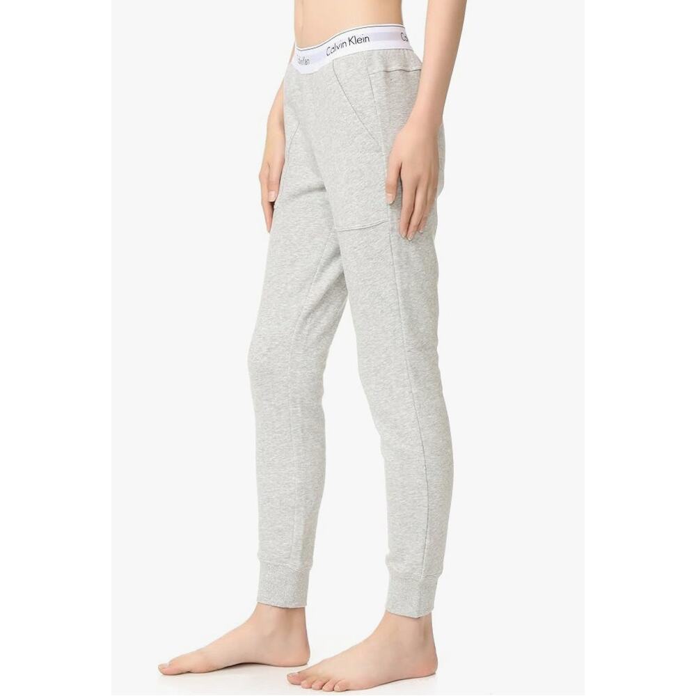 CALVIN KLEIN Sleepwear Modern Cotton Logo Waistband Joggers Gray Size Large